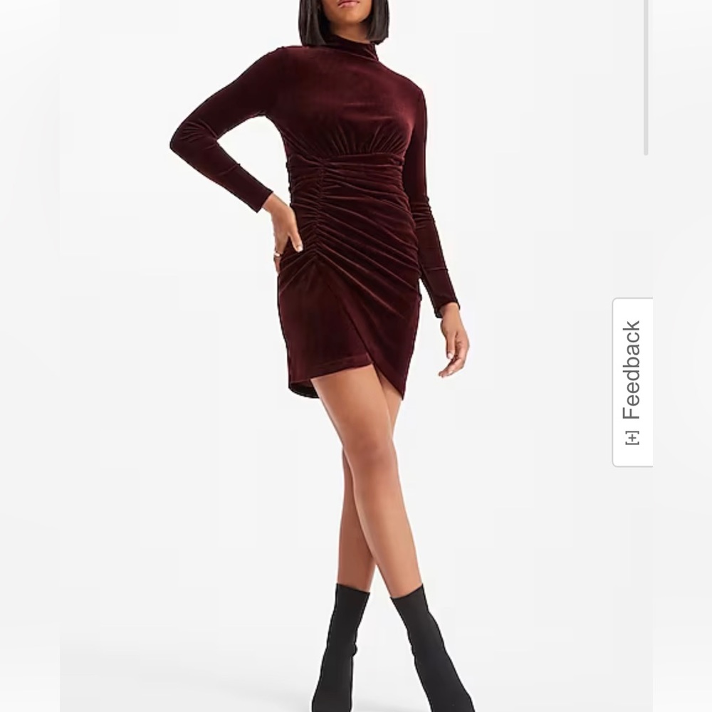 Express velvet dress winter warm